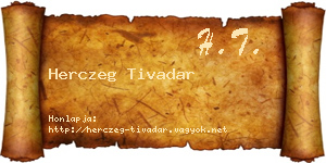Herczeg Tivadar névjegykártya