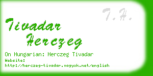 tivadar herczeg business card